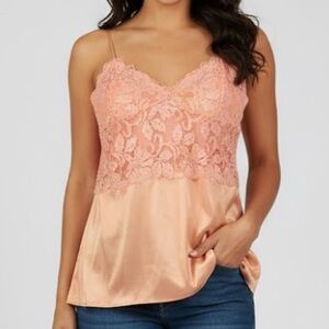 BANANA REPUBLIC LACE TRIM CAMISOLE CAMI SZ M STRETCH